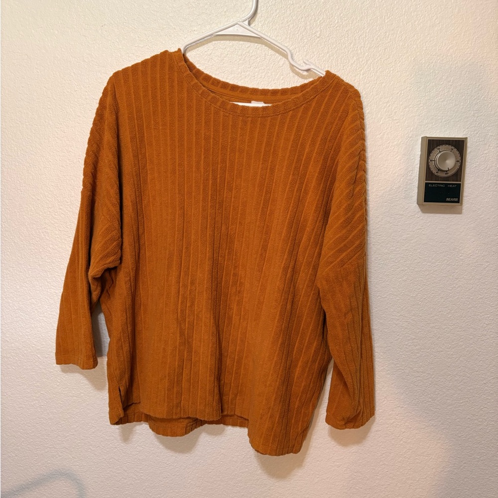 Old Navy Mustard Ribbed Knit Top